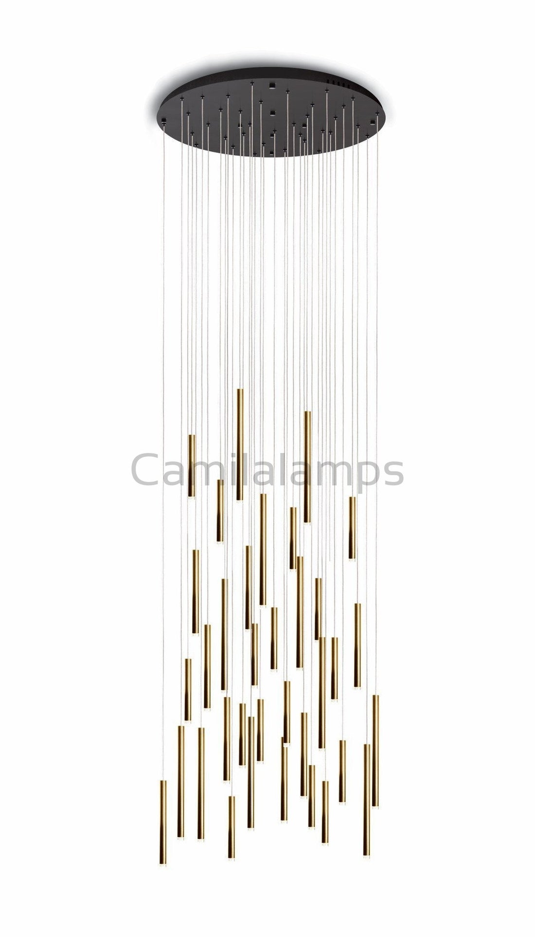 Bellini Round Two - Tone Tubular Pendant Light Chandelier - Camilalamps - STPL4446 - SQ - 14 - 1