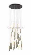 Bellini Round Two - Tone Tubular Pendant Light Chandelier - Camilalamps - STPL4446 - SQ - 14 - 2