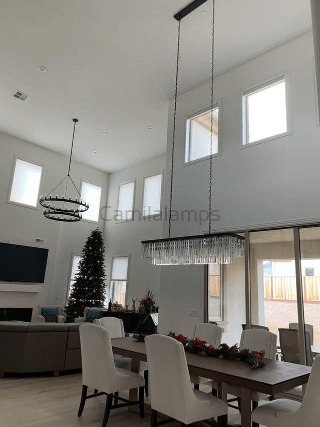 Camina Vintage Filament Two - tier Chandelier38''D 50''D 63''D 73''D - Camilalamps - CA - DL - KA009