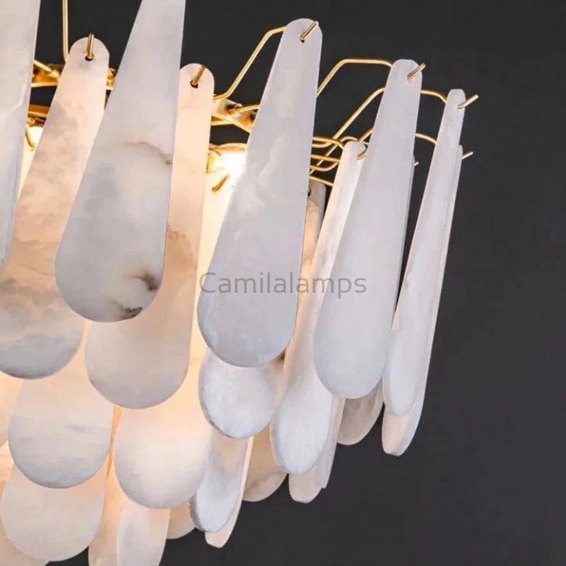 Patra Alabaster Chandelier Light - Camilalamps - Patra - 908 - 21.6" - 1