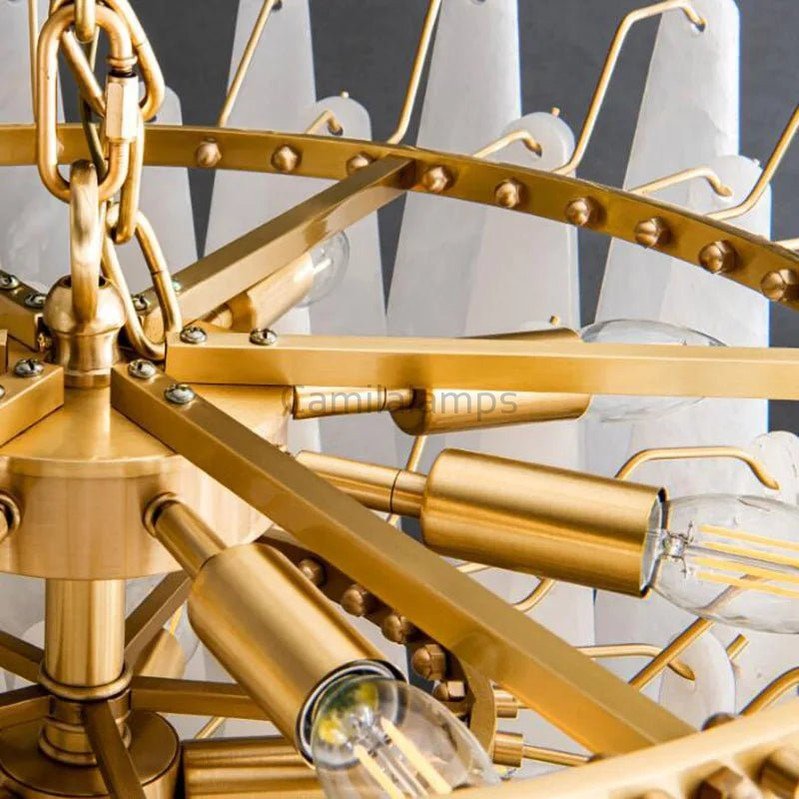 Patra Alabaster Chandelier Light - Camilalamps - Patra - 908 - 21.6" - 1