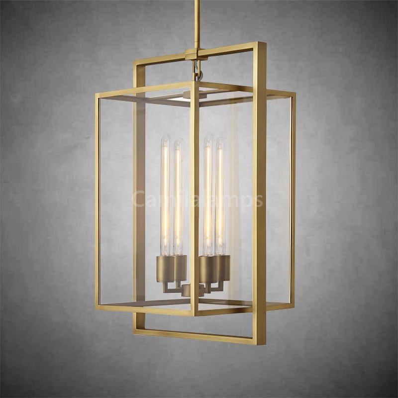 Baker Glass Lantern Modern Pendant - Camilalamps - CA - ml - Beckman - 1520