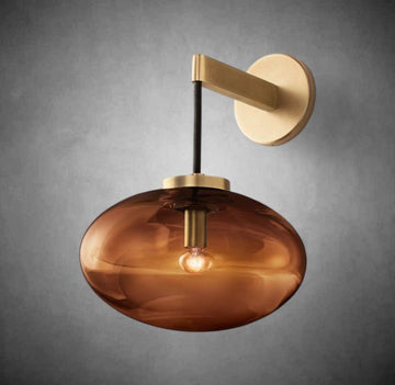 Calus Amber Glass Wall Sconce - Camilalamps - CAARHWS - 2561040