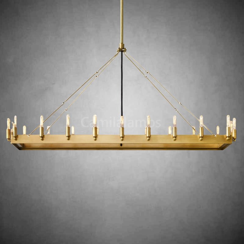 Vintage Filament Rectangular Chandelier - Camilalamps - FLA - 3