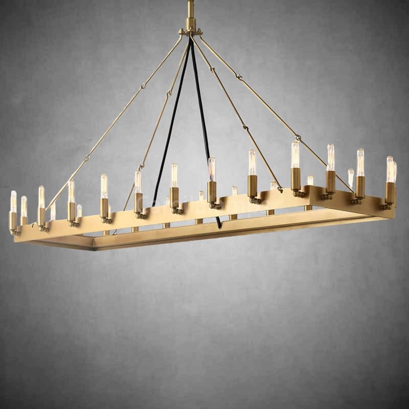 Vintage Filament Rectangular Chandelier - Camilalamps - FLA - 3