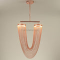 Red Chain Tassel Pendant Light 20″ - Camilalamps - CAM - RED - 01