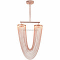 Red Chain Tassel Pendant Light 20″ - Camilalamps - CAM - RED - 01