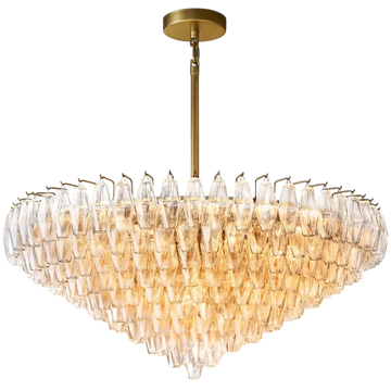 Chiaravalle Glass Modern Tiered Round Chandelier