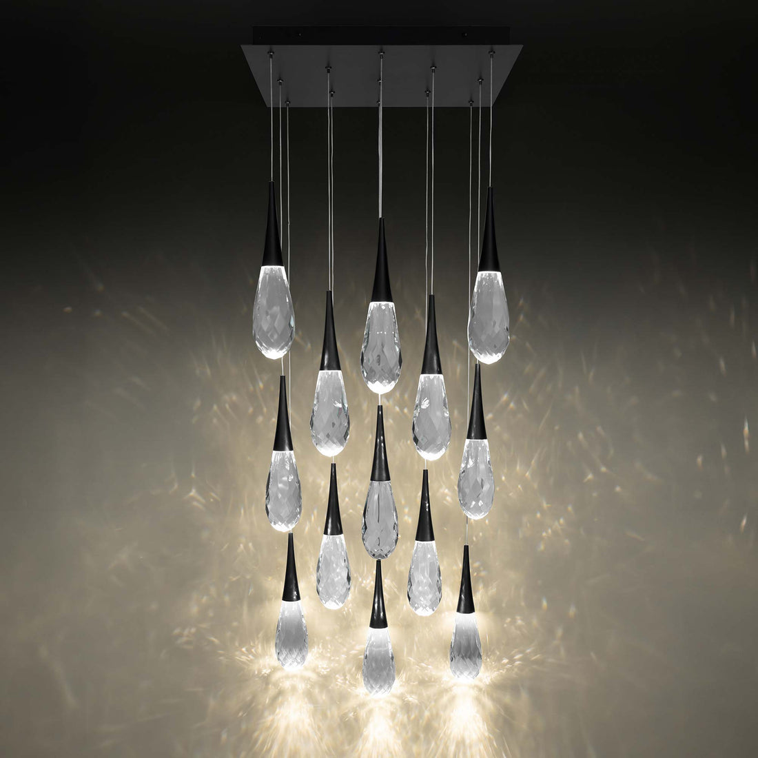 Hibiscus Square LED Multi Pendant Light - Camilalamps - CA - 21213S - AB