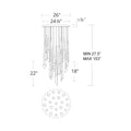 Solitude Round LED Multi Chandelier - Camilalamps - CA - 31403 - AB
