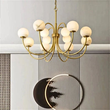 Sefet Alabaster Chandelier Light - Camilalamps - Sefet - 888 - Upwar - 1