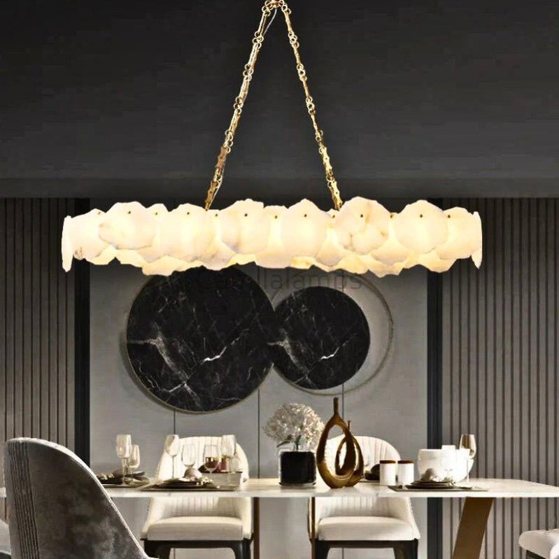 Shatkon Alabaster Chandelier Light - Camilalamps - Shatk - 899 - 39"/ - 1