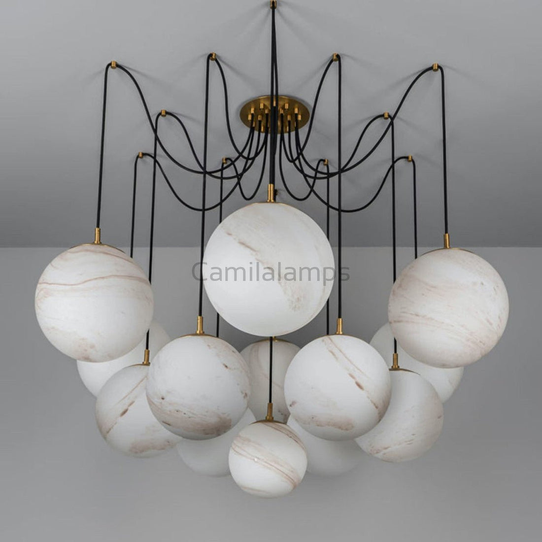 Svara Alabaster Chandelier - Camilalamps - Svara - 873 - 1