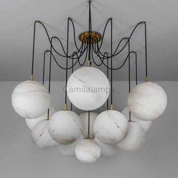 Svara Alabaster Chandelier - Camilalamps - Svara - 873 - 1