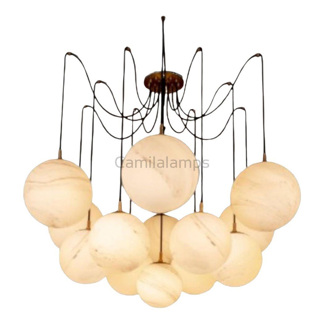 Svara Alabaster Chandelier - Camilalamps - Svara - 873 - 1