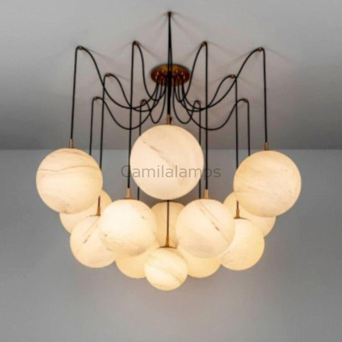 Svara Alabaster Chandelier - Camilalamps - Svara - 873 - 1