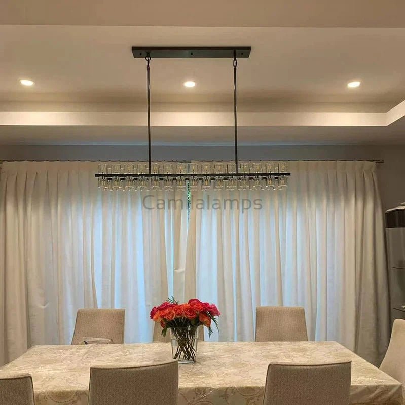 Arcachen Crystal Rectangular Chandelier 48'' 54" 72" - Camilalamps - CA219909