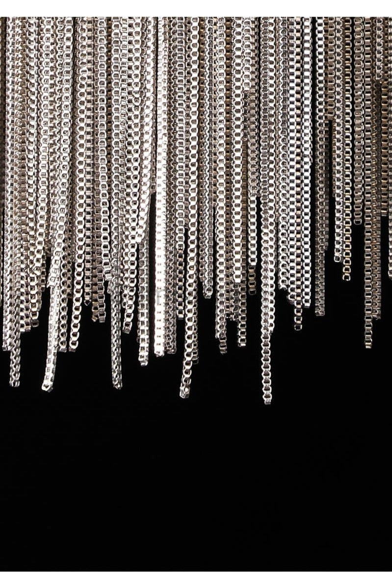 Alisa Luxury Round Chain Tassel Chandelier - thebelacan