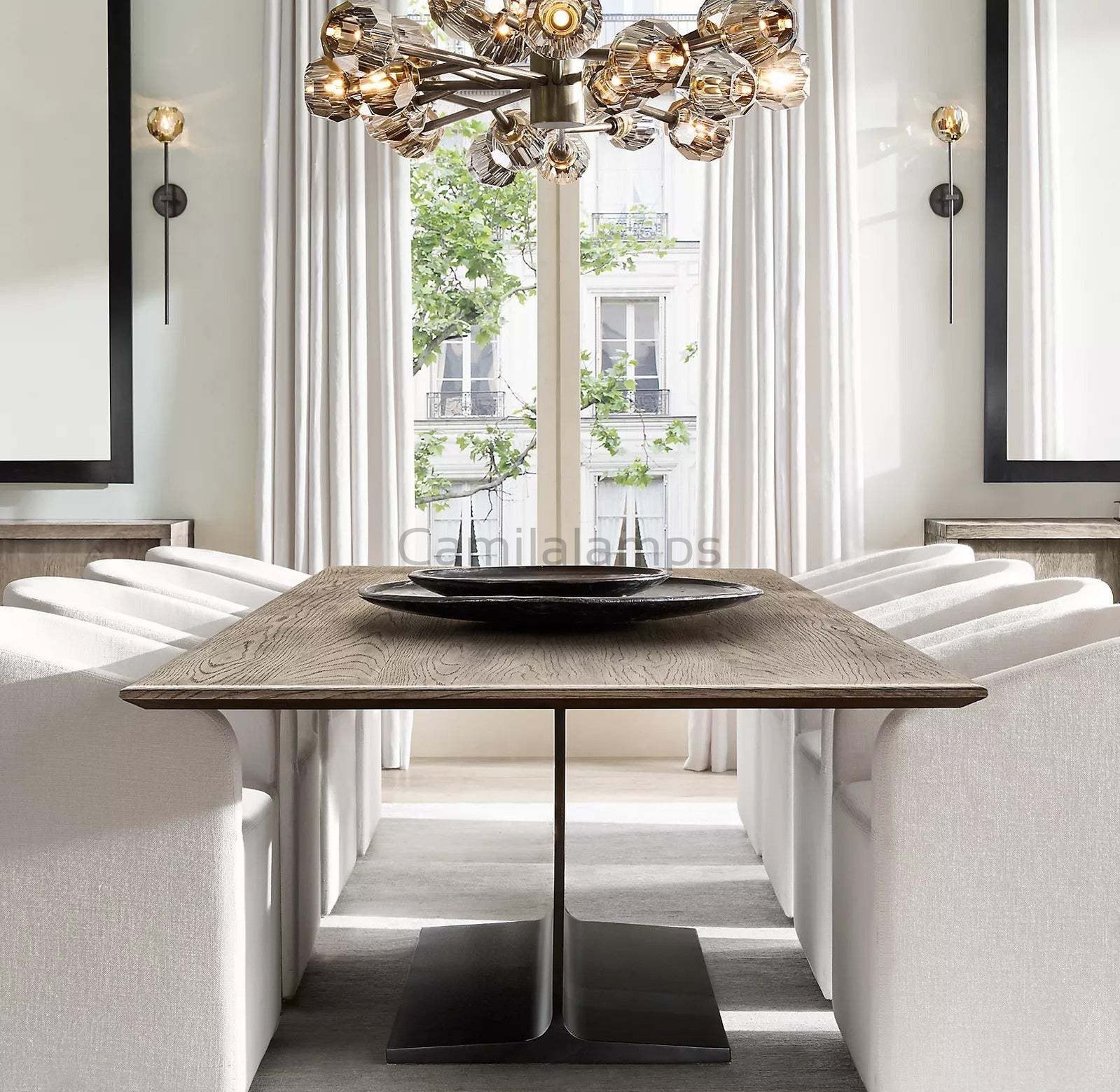 Camila Bille Cristal Round Chandelier 36" - Camilalamps - CA - Boule - 081 - 003