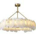 Noah Alabaster Modern Snowflake Round Chandelier chandelier Kevinstudiolives D31.5