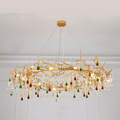 Avis Colorful Crystal Raindrop Branch Chandelier - Camilalamps - ILM0558