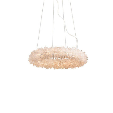 Small Round Luxury Rock Crystal Chandelier 23.6" D - Camilalamps - SID - 1002