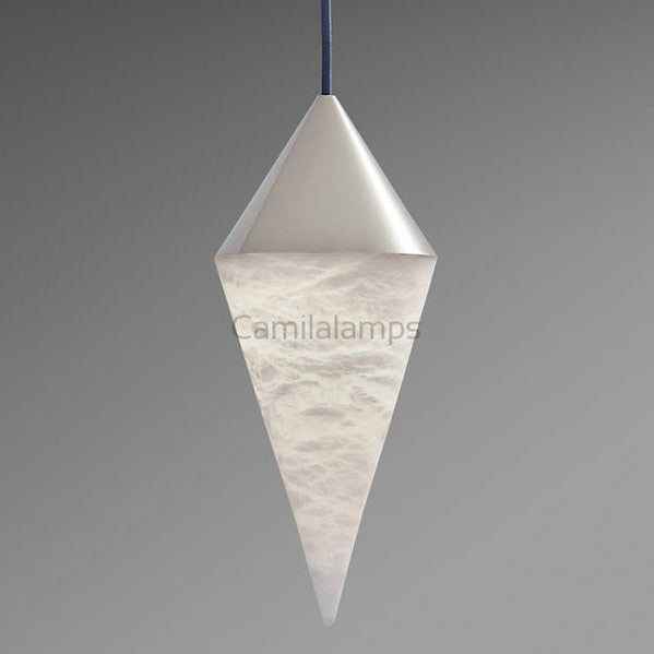 Kevin Hannah Alabaster Chandelier,  Simple Pendant Light Pendant Light Kevinstudiolives Large-14.25" H  