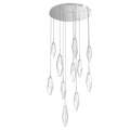 Beveled Rock Crystal Cluster Round Chandelier - Camilalamps - CA - CH256292