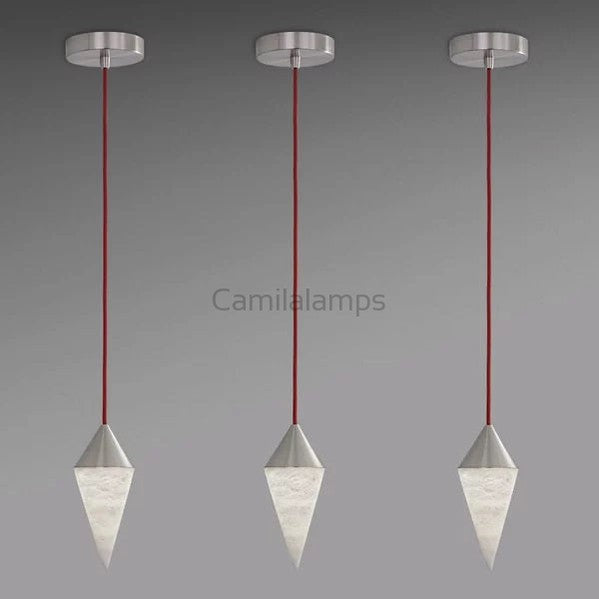 Kevin Hannah Alabaster Chandelier,  Simple Pendant Light Pendant Light Kevinstudiolives Small-9.62"  