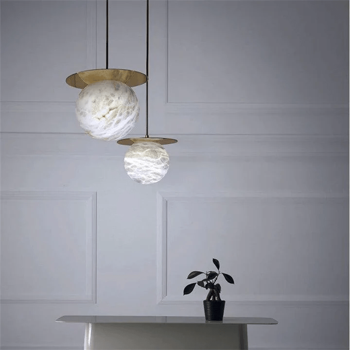 Culoud Spanish Alabaster Bedside Pendant - Camilalamps - CA - PEN256255