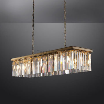 1920s Odaon Art Deco Rectangular Chandelier 40''49"59''72'' - Camilalamps - Ca-1aR2023-1R0447