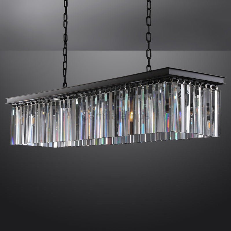 1920s Odaon Art Deco Rectangular Chandelier 40''49"59''72'' - Camilalamps - Ca-1aR2023-1R0448
