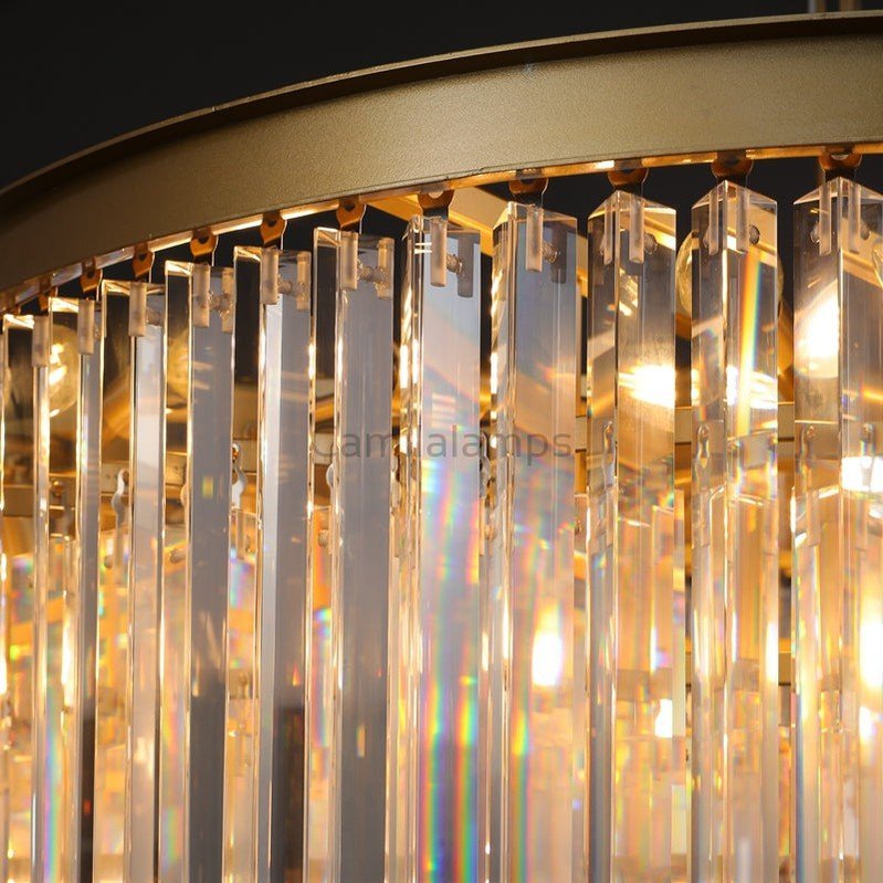 1920s Odaon Art Deco Round Chandelier 20"32''44'' - Camilalamps - Ca-1aR2023-1R0453