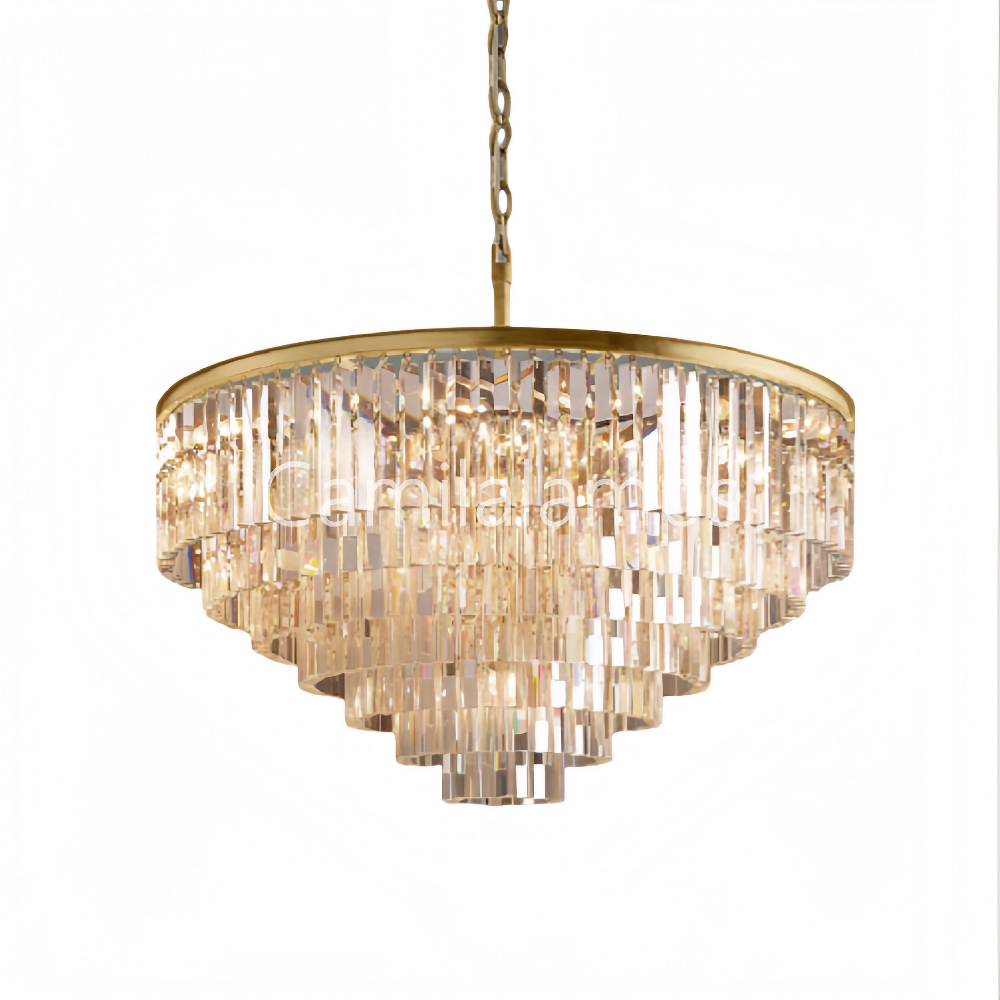 1920s Odaon Art Deco Round Chandelier 20"32''44'' - Camilalamps - Ca-1ODa-1203