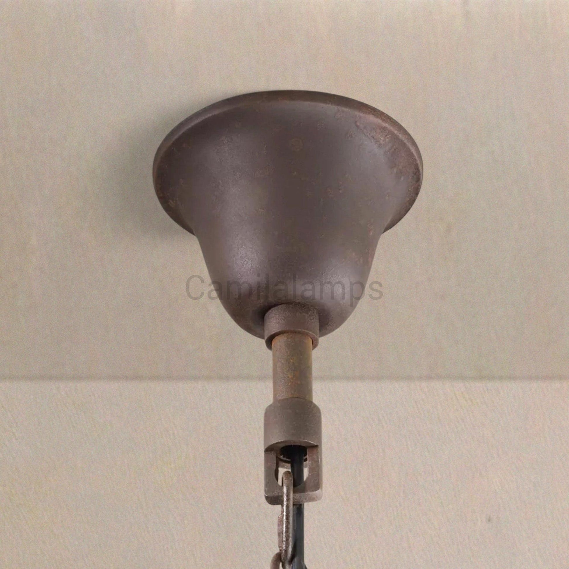 19th C. Rococa Iron & Crystal Round Chandelier 18‘’ - Camilalamps - CA-ROCO-18Round-2