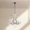 19th C. Rococa Iron & Crystal Round Chandelier 28