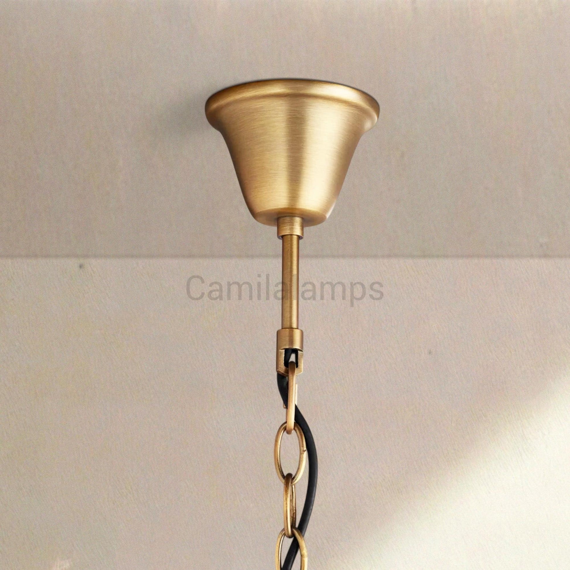 19th C. Rococa Iron & Crystal Round Chandelier 33" - Camilalamps - CA-ROCO-33Round-2