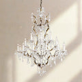 19th C. Rococa Iron & Crystal Round Chandelier 40