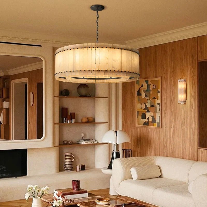 Marcus Alabaster Round Chandelier - Camilalamps - CA - RH - CH - 2552654