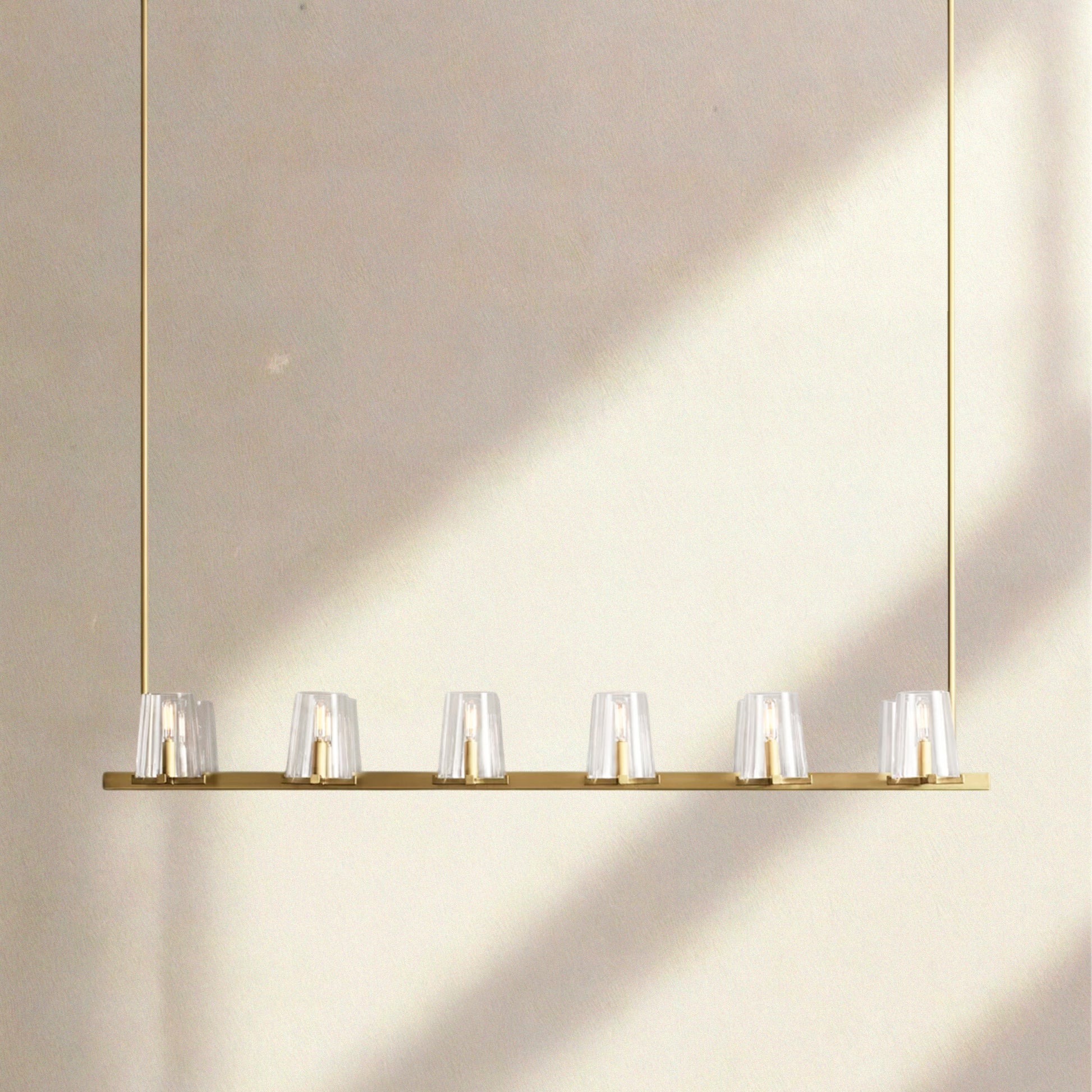 Paricia Glass Linear Chandelier 49", 60” - Camilalamps - CAM1584