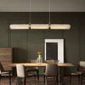 Kevin Alden Modern Linear Alabaster Chandelier Chandeliers, Dining Room Kevinstudiolives   
