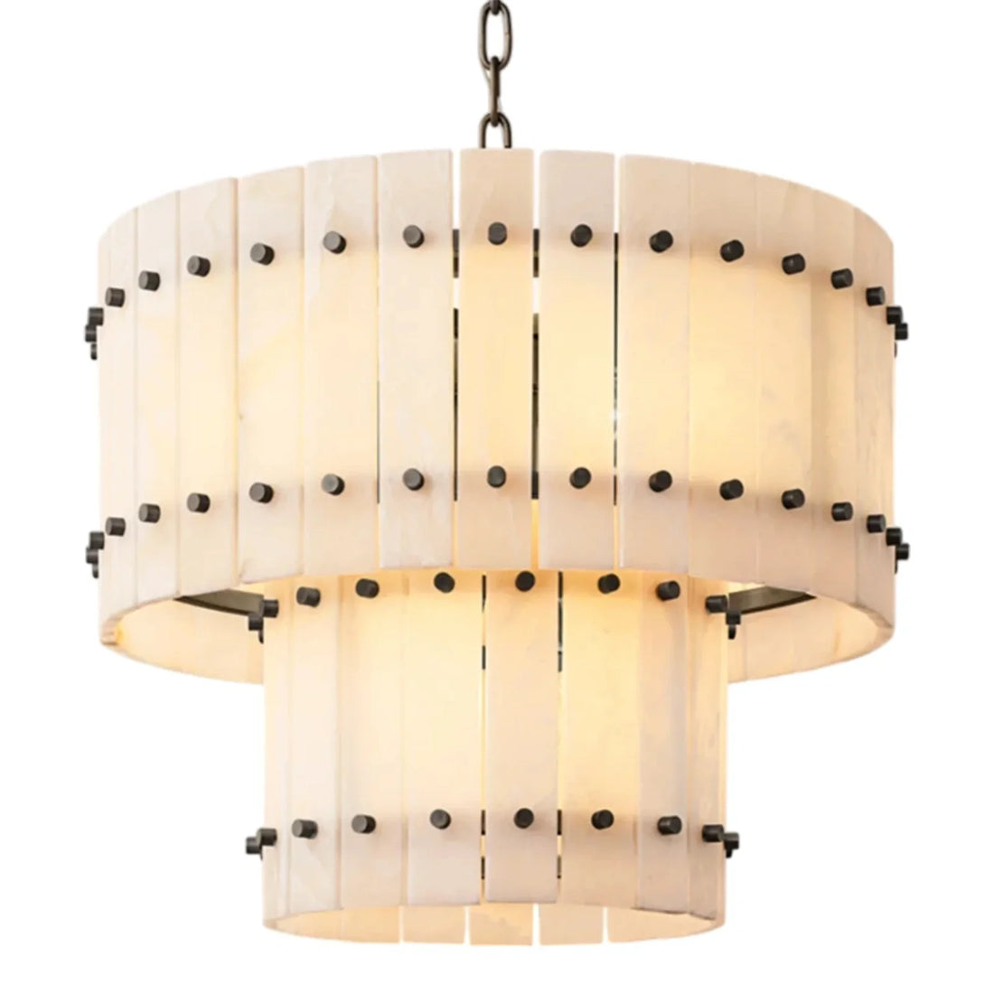 Marcus Alabaster Round Tiered Chandelier - Camilalamps - CA - RH - CH - 2552624