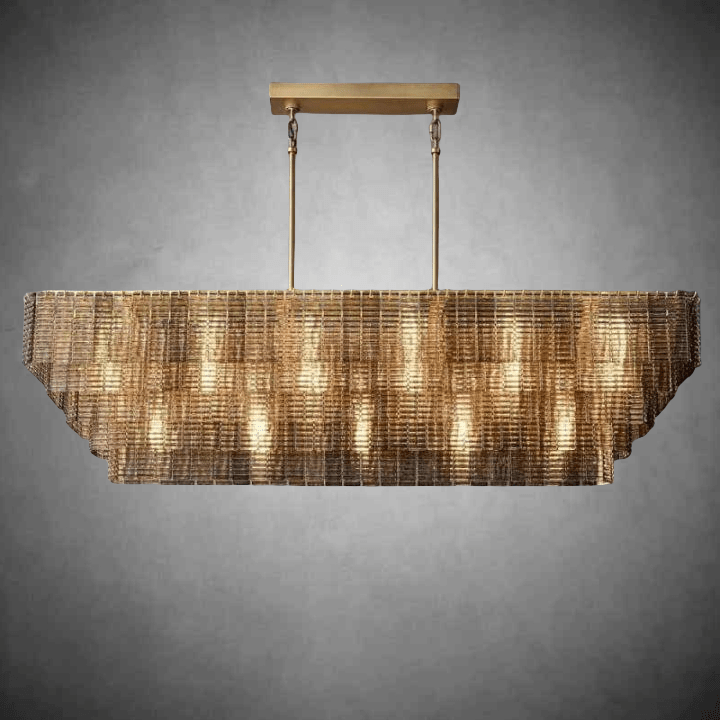 Sirena Smoke Rectangle Chandelier 77" - Camilalamps - CA-VI2023-C1356