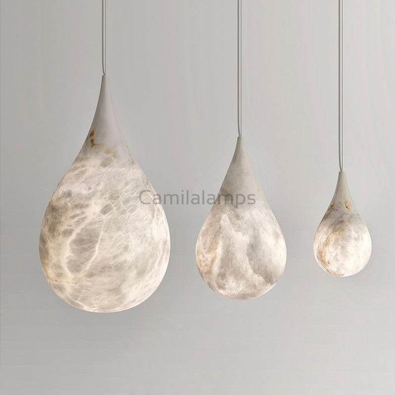 Kevin Alabaster Raindrop Pendant Lighting, Dining Table Pendant Pendant Lighting Kevinstudiolives 7" D x 13.4" H  