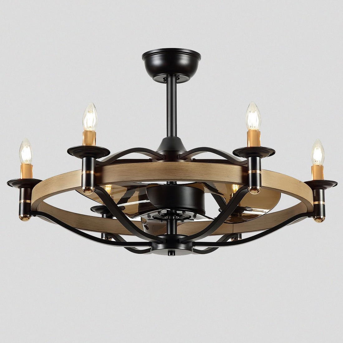Caged Modern Farmhouse Ceiling Fan Light 32" - Camilalamps - CA - 6002 - 32C - TL