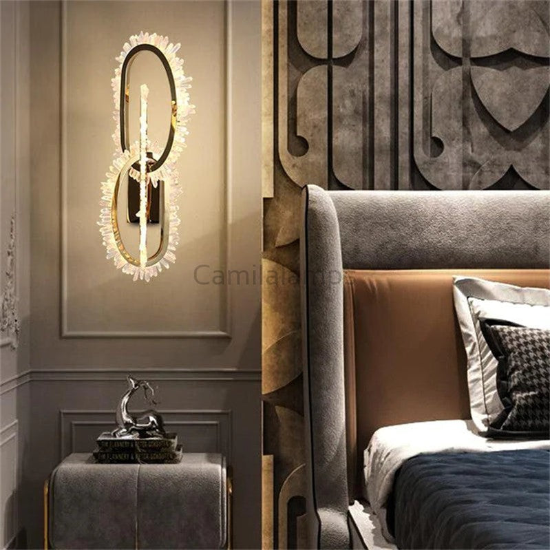 Kevin Turrin Modern Rock Crystal Wall Sconce For Bedroom Wall Sconce Kevinstudiolives STYLE A SMALL  