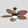 Retro Banana Leaf Shaped Blade Ceiling Fan Lamp 44