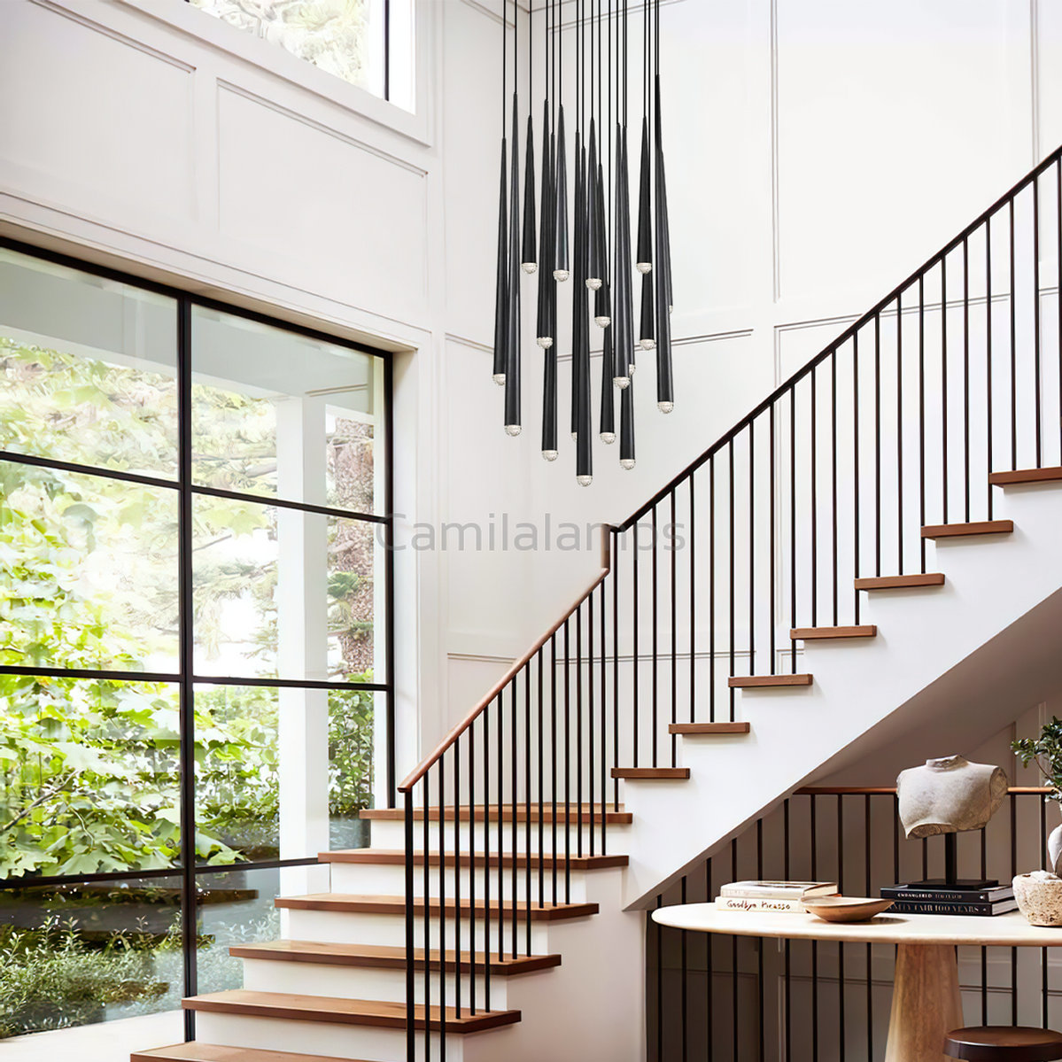 Alren Round Tubular Pendant Chandelier