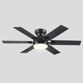 Modern Flush Mount Fans Light Ceiling Fans with Lights Black Low Profile Ceiling Fans 52“ - Camilalamps - CA - CFWL - 020