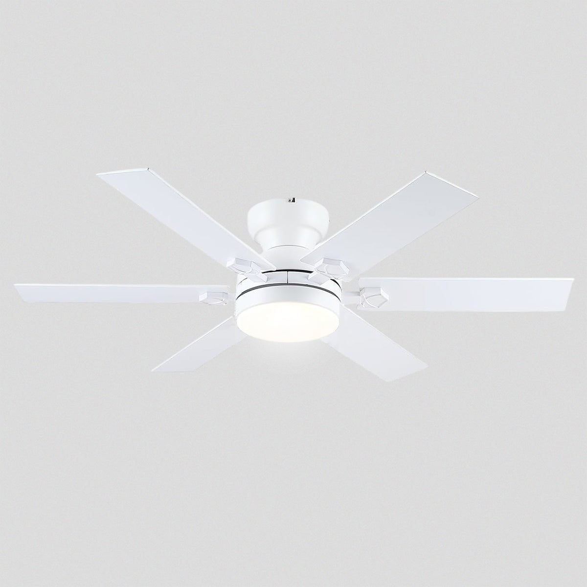 Modern Flush Mount Fans Light Ceiling Fans with Lights Black Low Profile Ceiling Fans 52“ - Camilalamps - CA - CFWL - 020